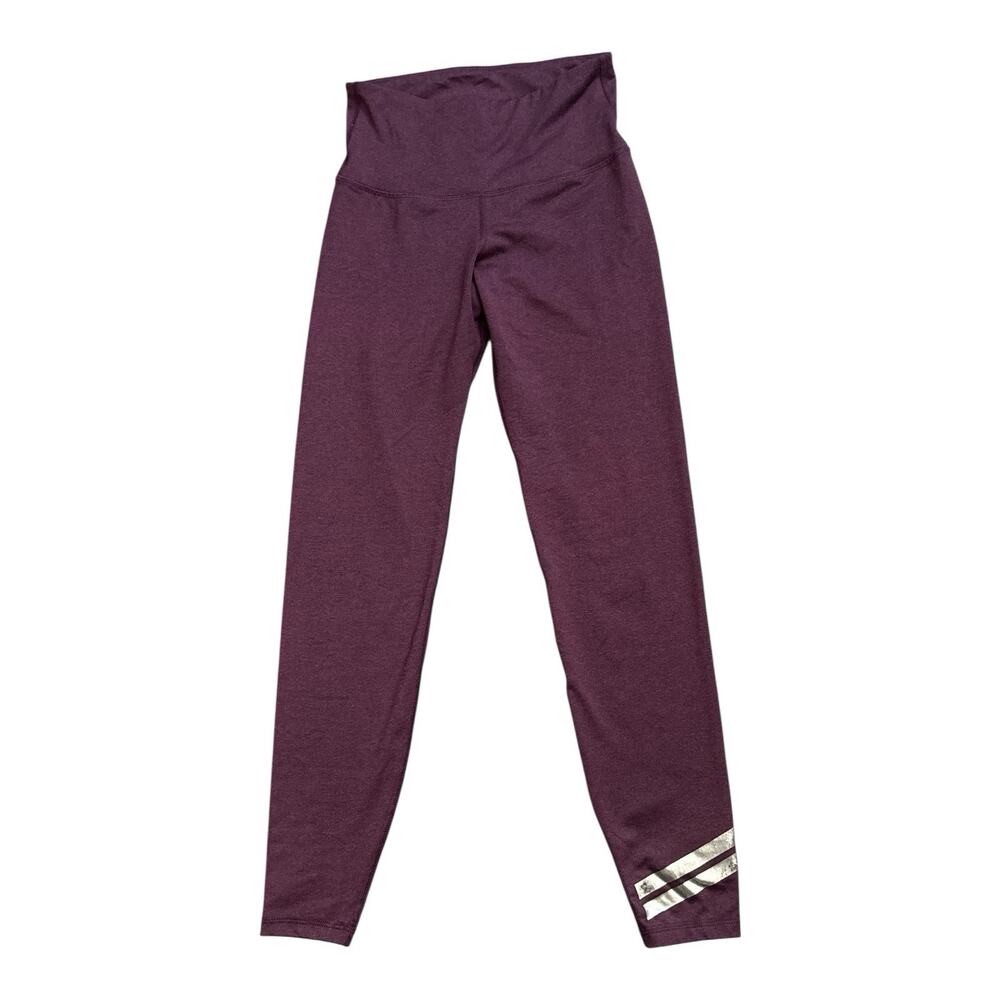 OLD NAVY Go Dry Active Womens Size XS Burgundy White Active Yoga Leggings Pants